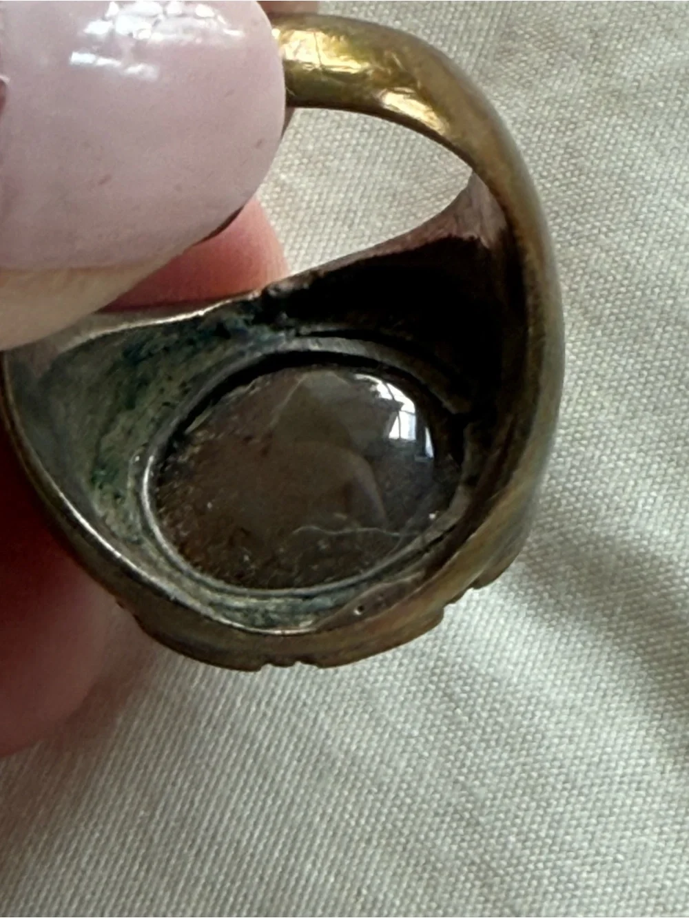 Vintage 70s Boho Brass Statement Ring